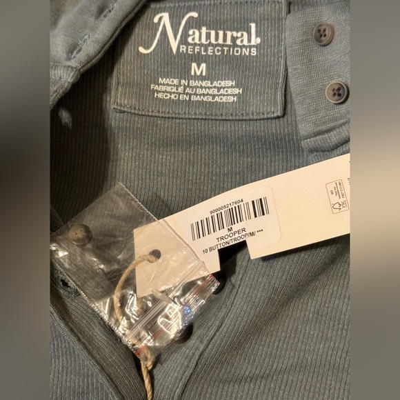 NWT Natural Reflections Henley Mock Turtleneck - Picture 2 of 5